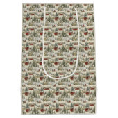 ヴィンテージ国のクリスマスシーン ミディアムペーパーバッグ (裏面)