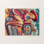 ヴィンテージ国のピンアップイラストレーション ジグソーパズル (横)