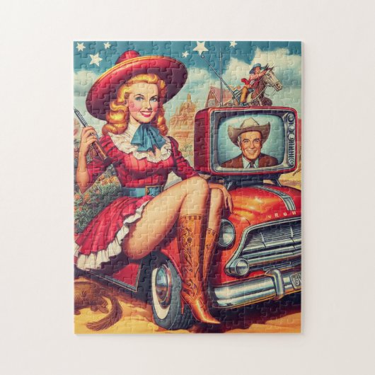 ヴィンテージ国のピンアップイラストレーション ジグソーパズル (縦)