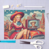 ヴィンテージ国のピンアップイラストレーション 薄葉紙 (クラフト)