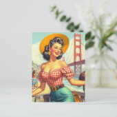 ヴィンテージ国の固定 ポストカード (スタンド正面)