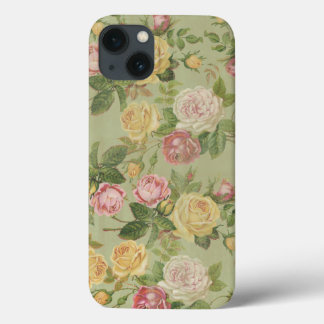 ヴィンテージ国の風化フローラ iPhone 13ケース