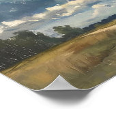 ヴィンテージ国の風景絵を描、ニュートラルクラウド ポスター (角)