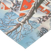 ヴィンテージ国クリスマス冬の風景 ショートテーブルランナー (コーナー)