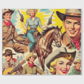 ヴィンテージ国シームレスイラストレーション ラッピングペーパー (フラット)