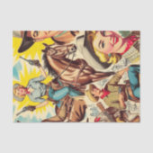 ヴィンテージ国シームレスイラストレーション 薄葉紙 (正面)