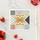 ヴィンテージ国スタイル夕べスターキルトパターン スタンダードカクテルナプキン (インサイチュ)