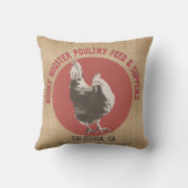 ヴィンテージ国スタイル食べ物を与え袋枕 クッション (裏面)