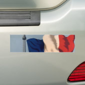 ヴィンテージ国フランスの旗・エッフェルタワー バンパーステッカー (車上)
