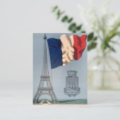 ヴィンテージ国フランスの旗・エッフェルタワー ポストカード (スタンド正面)