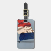 ヴィンテージ国フランスの旗・エッフェルタワー ラゲッジタグ (正面縦)