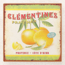 ヴィンテージ国フランスの果実広告 ガラスコースター