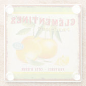 ヴィンテージ国フランスの果実広告 ガラスコースター (裏面)