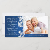 ヴィンテージ国フローラデザイン日付の写真の保存 セーブザデート (正面)