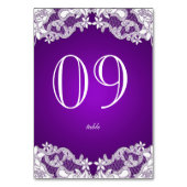 ヴィンテージ国フローラデザイン紫 テーブルナンバー (裏面)