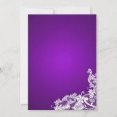 ヴィンテージ国フローラデザイン紫 招待状 (裏面)