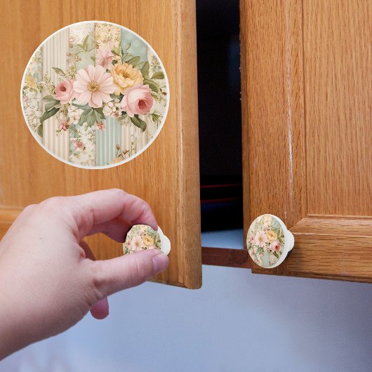 ヴィンテージ国フローラ セラミックノブ