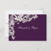 ヴィンテージ国レースデザイン応答カード 出欠カード (裏面)