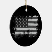 ヴィンテージ国動揺して国国旗7月4日 セラミックオーナメント (右)