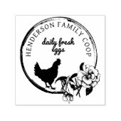 ヴィンテージ国手引き鶏卵カートン セルフインキングスタンプ (デザイン)