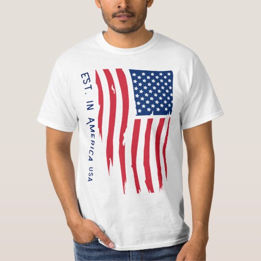 ヴィンテージ国旗のセット（アメリカ合衆国） Tシャツ (正面)