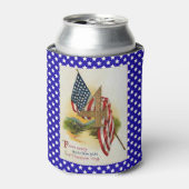 ヴィンテージ国旗の愛国国旗の星とストライプ 缶クーラー (缶正面)