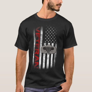 ヴィンテージ国旗の米国空挺師団 Tシャツ