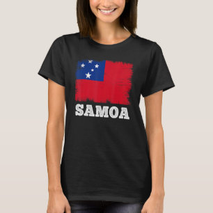 ヴィンテージ国旗サモア国レトロ国旗サモア Tシャツ