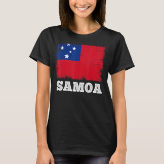 ヴィンテージ国旗サモア国レトロ国旗サモア Tシャツ