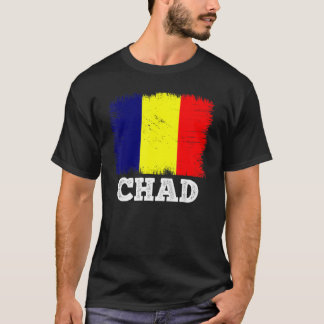 ヴィンテージ国旗チャド国レトロ国旗チャド Tシャツ