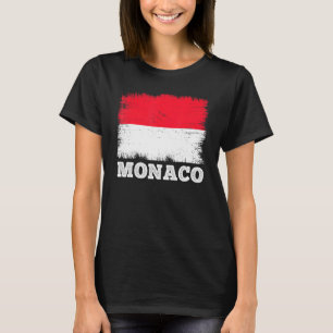 ヴィンテージ国旗モナコカントリーレトロ国旗モナカン Tシャツ