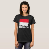 ヴィンテージ国旗モナコカントリーレトロ国旗モナカン Tシャツ (正面フル)