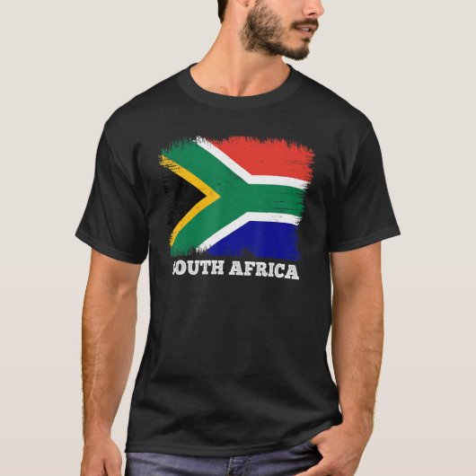 ヴィンテージ国旗南アフリカ国レトロ国旗 Tシャツ (正面)