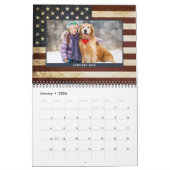 ヴィンテージ国旗愛国家族写真 カレンダー (1月 2026)