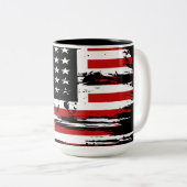 ヴィンテージ国旗 ツートーンマグカップ (正面右)