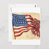 ヴィンテージ国旗 ポストカード (正面/裏面)