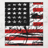 ヴィンテージ国旗 ワインラベル (シングルラベル)