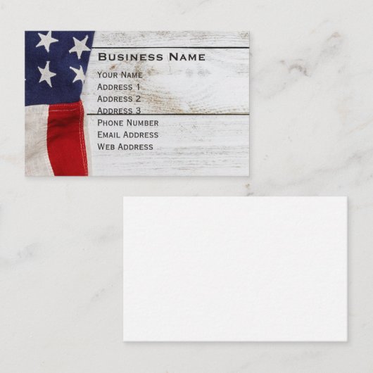 ヴィンテージ国旗 名刺 (正面/裏面)