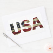 ヴィンテージ国旗 長方形シール (封筒)