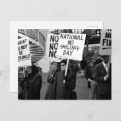 ヴィンテージ国民的笑顔のない日 ポストカード (正面/裏面)