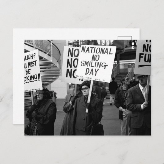 ヴィンテージ国民的笑顔のない日 ポストカード (正面/裏面)