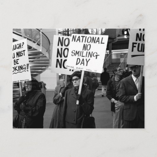 ヴィンテージ国民的笑顔のない日 ポストカード (正面)