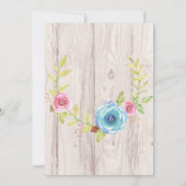 ヴィンテージ国素朴の灯火卒業 招待状 (裏面)