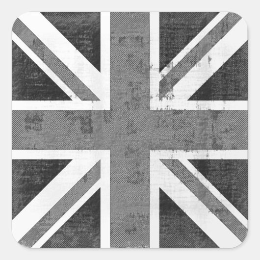 ヴィンテージ国統一された国旗のシール スクエアシール (正面)