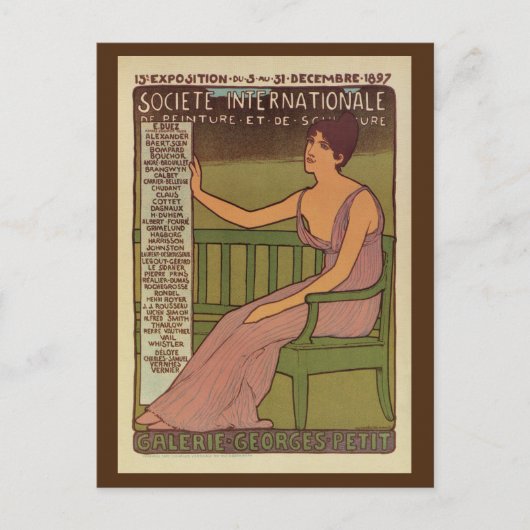 ヴィンテージ国際的万絵画博パリ1897 ポストカード (正面)