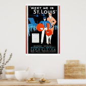 ヴィンテージ国際的航空機の解説 ポスター (キッチン)