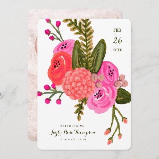 ヴィンテージ園の誕生発表 案内状 (正面/裏面)