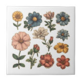 ヴィンテージ園花 タイル (正面)