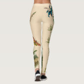 ヴィンテージ園芸昆虫、蝶、毛虫 レギンス (裏面)