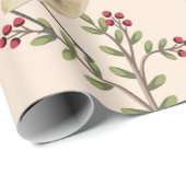 ヴィンテージ園芸木,鳥フローラシームレスパターン ラッピングペーパー (ロールコーナー)